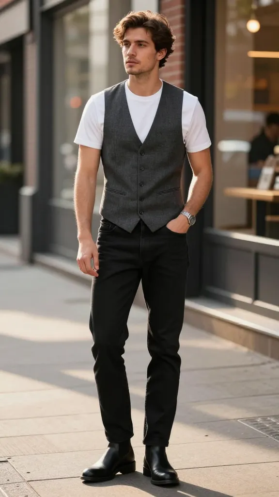 Waistcoats for Men Style: 10 Ideas That Instantly Elevate 9 T-Shirt + Waistcoat Combo That Shouldn’t Work