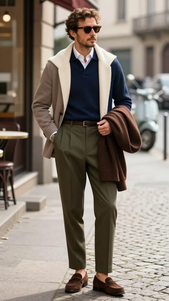 Italian Men’s Clothing: 9 Stylish Looks to Try 11 The Knit Polo and Fine-Gauge Sweater Combo