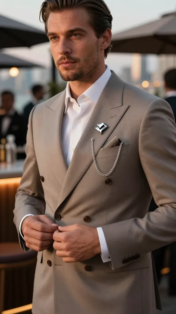 9 Brooches for Men's That Elevate Any Outfit 4 Chain-Linked Brooches For Subtle Drama