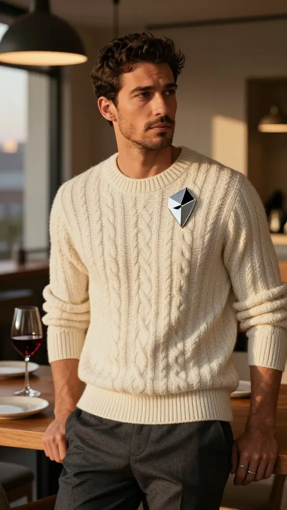 9 Brooches for Men's That Elevate Any Outfit 9 Statement Brooch On Knitwear