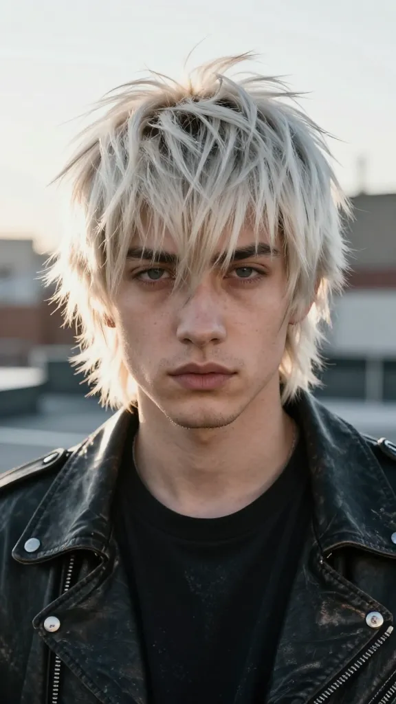 11 Wolf Cut Hairstyles for Men Viral Ideas to Try Now 9 Bleached Wolf With Grit