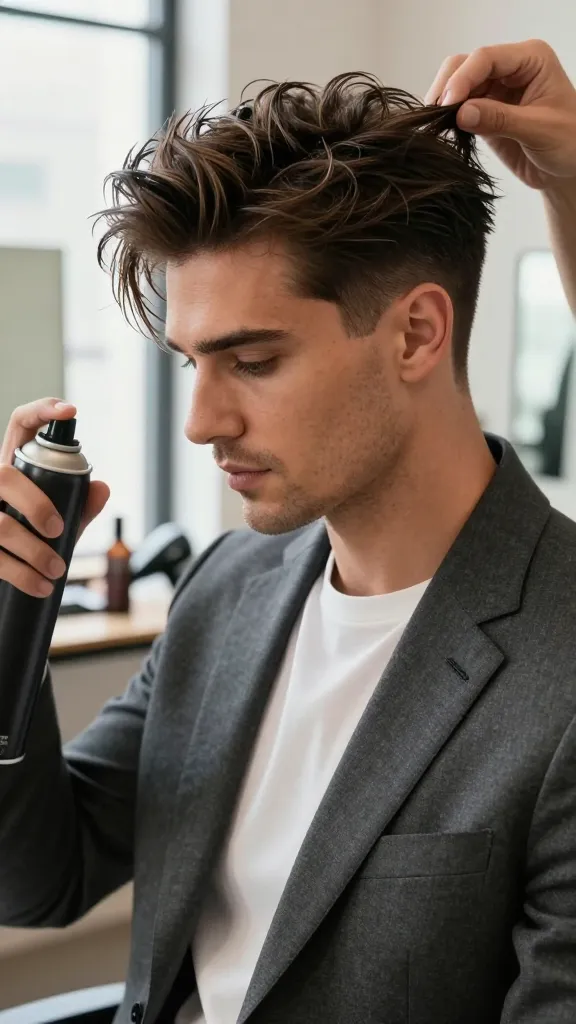 10 Textured Hairstyles for Men Viral Ideas You Need Now 8 Messy Pompadour With Tapered Sides