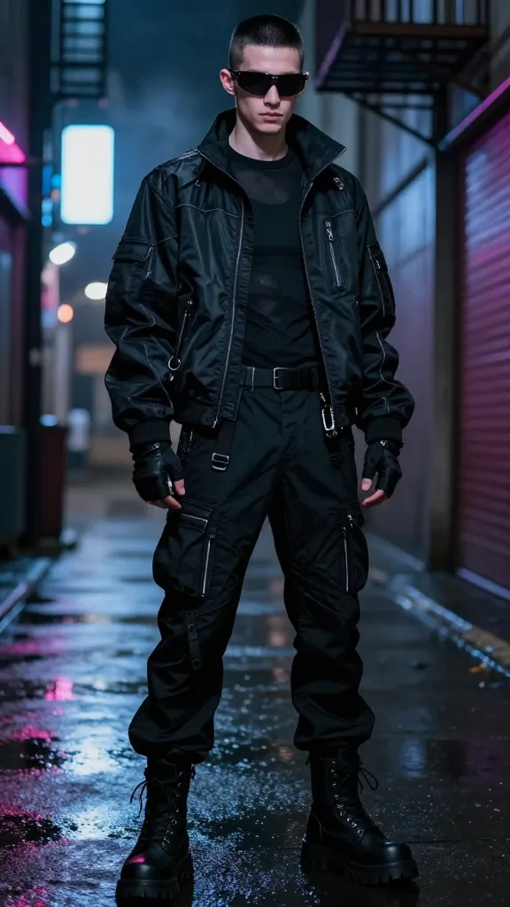 10 Gothic Outfits for Men: Viral Ideas to Own the Night 6 Cyber-Goth Streetwear: Tech Noir, But Make It Daily