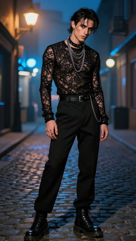 10 Gothic Outfits for Men: Viral Ideas to Own the Night 10 Romantic Punk: Lace Meets Chains