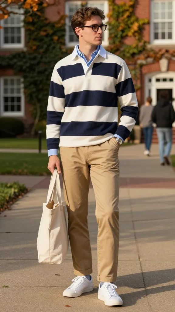 Preppy Outfits for Men: 9 Ideas That Look Effortlessly Sharp 7 Rugby Shirt Revival