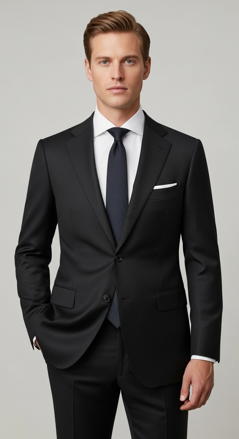 Men’s Funeral Outfit Ideas: 8 Options That Always Look Right 6 Charcoal Suit With Soft Contrasts