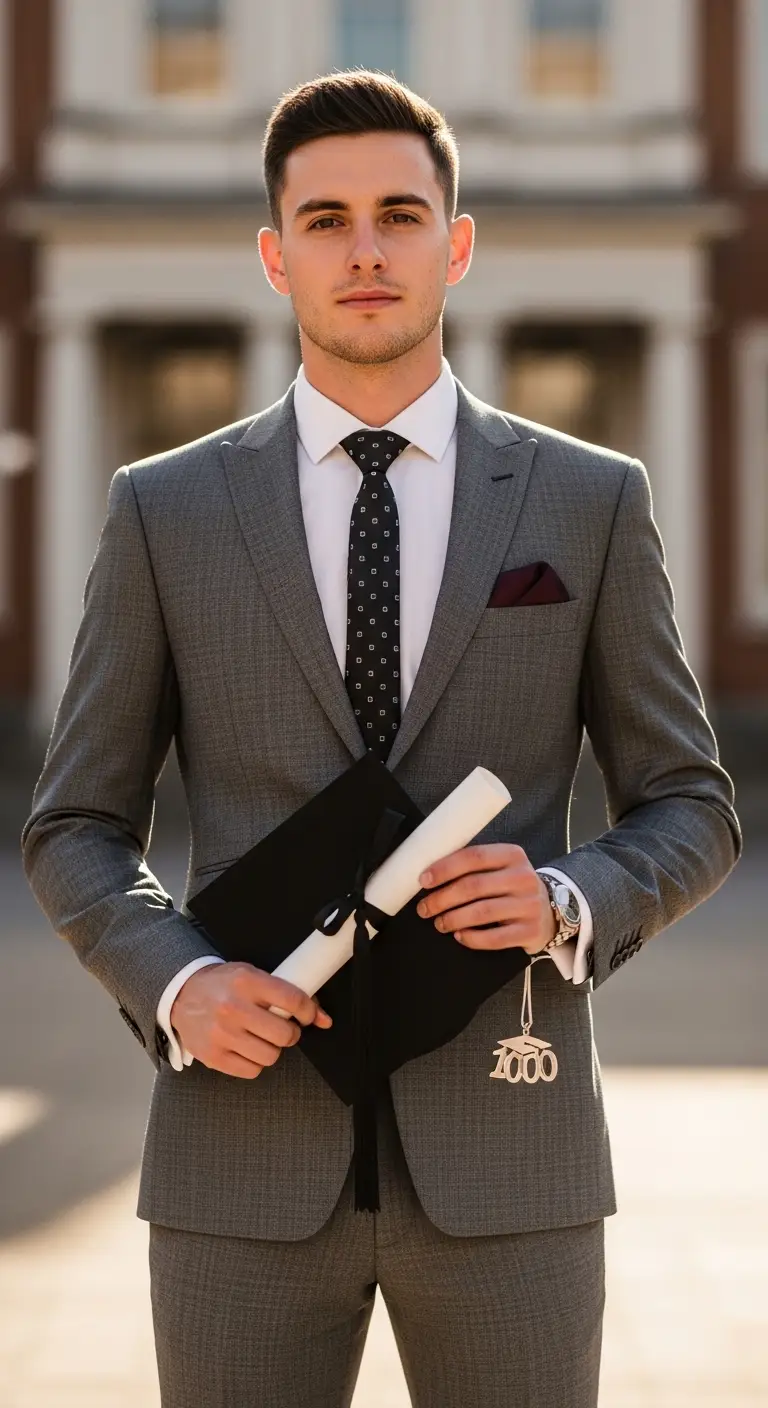 12 Graduation Suit Ideas That Make a Statement 5 Charcoal With a Twist: Texture Makes It Interesting