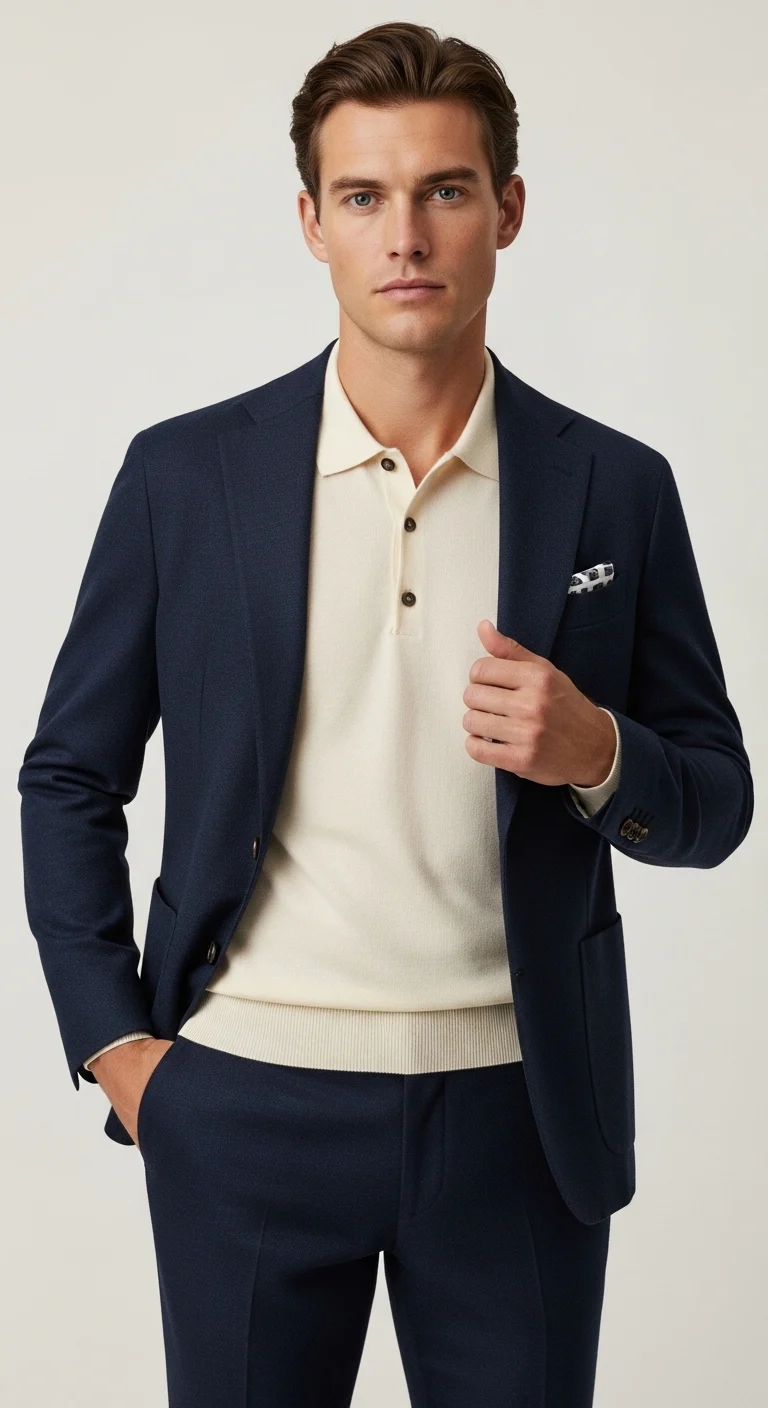 Cocktail Attire for Men: 10 Sharp Outfit Ideas 7 Embrace The Knit Polo Power Move