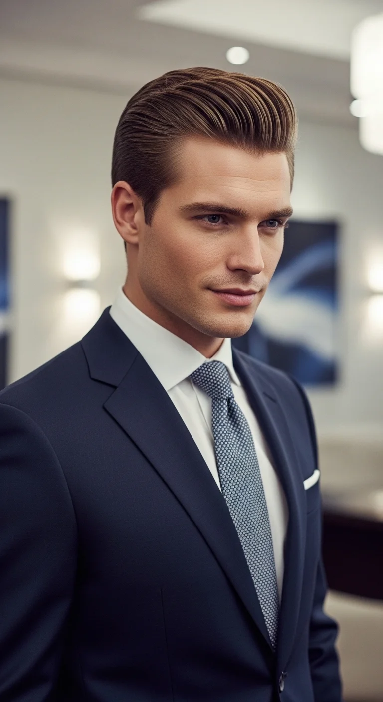11 Hairstyles with Suits That Look Perfect 5 Slicked Back, Not Grease-Back