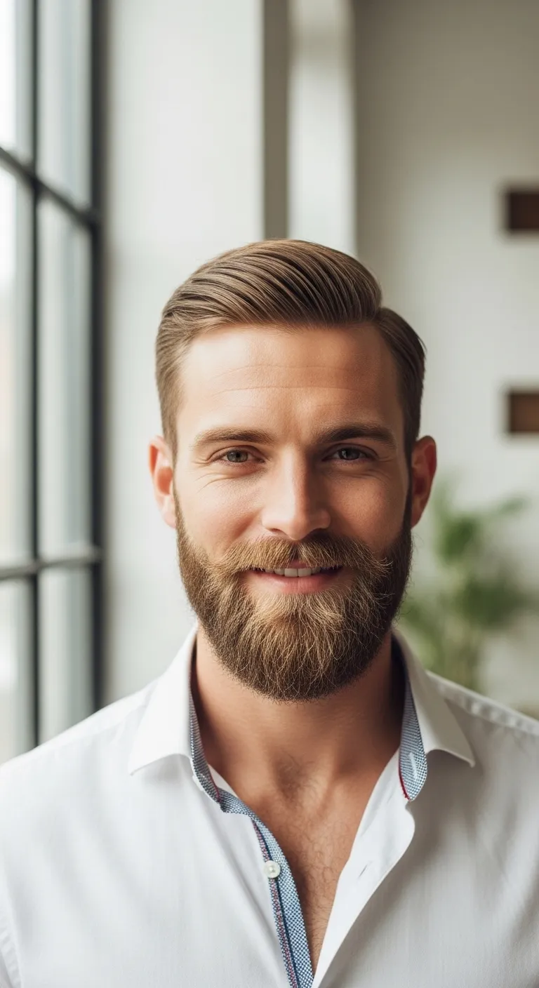 Beard Styles for Square Face: 8 Ideas You’ll Love 7 Airy Garcon: Soft, Full Bearded with Gentle Edges