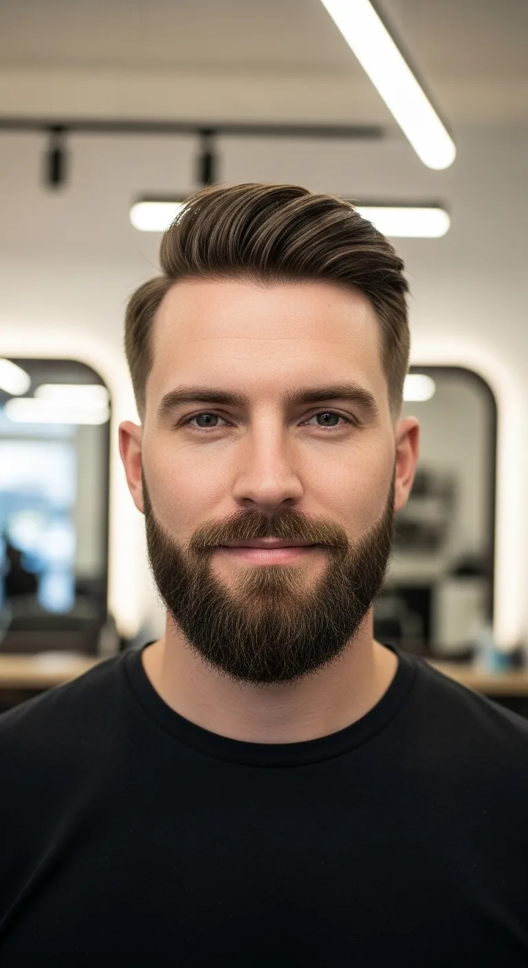Short Boxed Beard Styles: 7 Clean & Sharp Looks 6 Corner-Driven Boxed Beard With Defined Jawline
