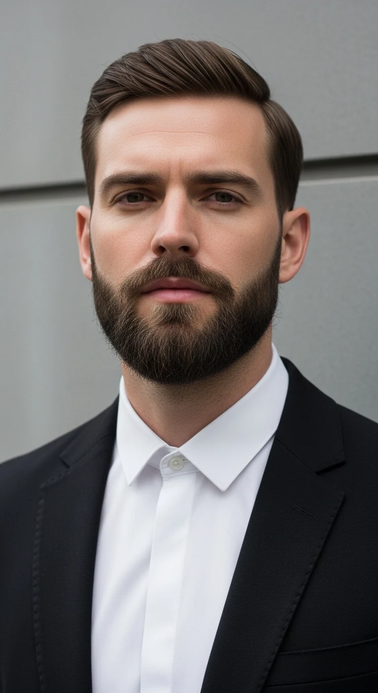 Formal Beard Styles: 11 Sharp Looks for Any Formal Moment 13 Sculpted Beard with a Neat Neckline for Elevated Minimalism