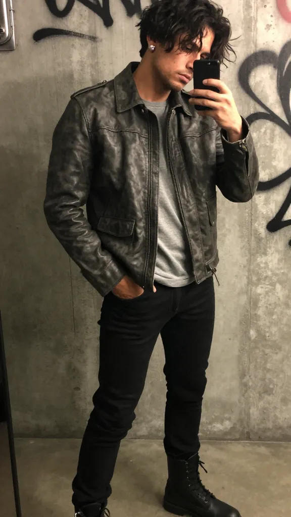 Men Earrings: Bold Minimalist to Pearl Subversion 7 Leather Accent Edge: The Urban Tough Guy Chic