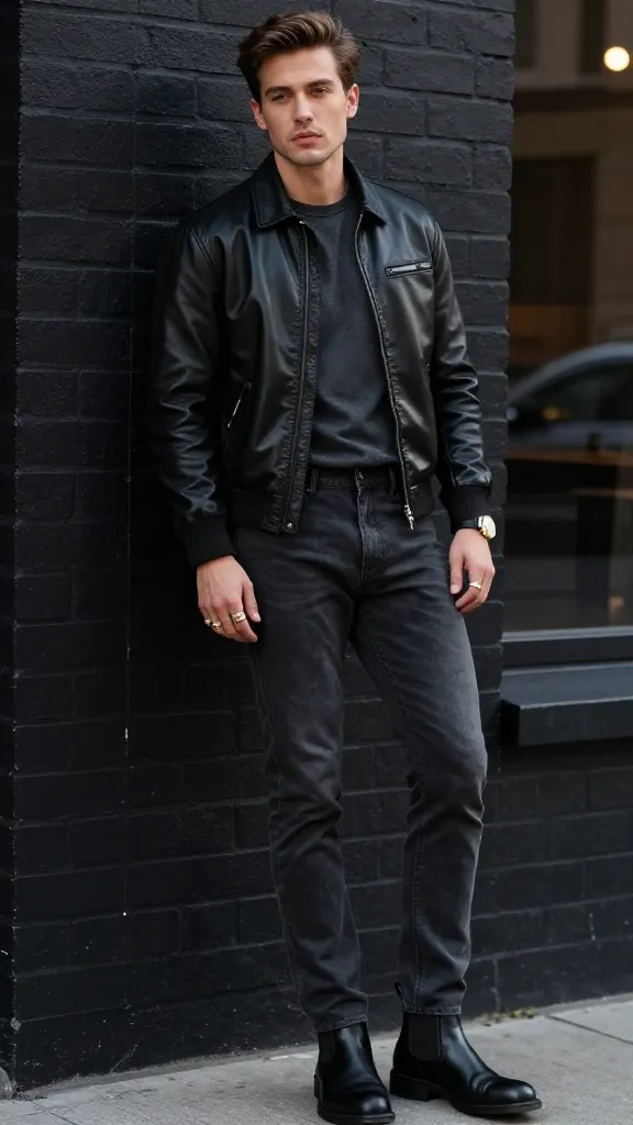 Men's Gold Ring Outfits That Actually Look Effortless 3 Classic Black + Gold