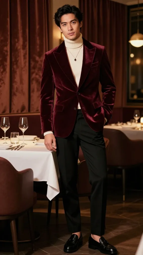 Men Valentines Gifts: 10 Chic Gear He’ll Love 8 Polished Romance: Velvet Blazer With Soft Knit