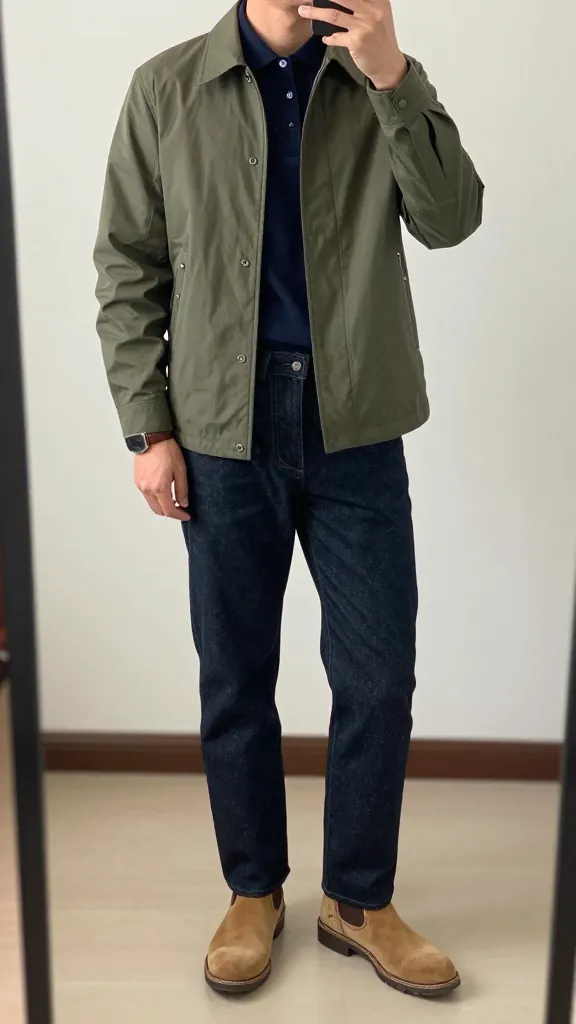 Men Polo Shirts Style for a Clean, Modern Look 8 Polo Under Layered Shirt Jacket For Transitional Weather