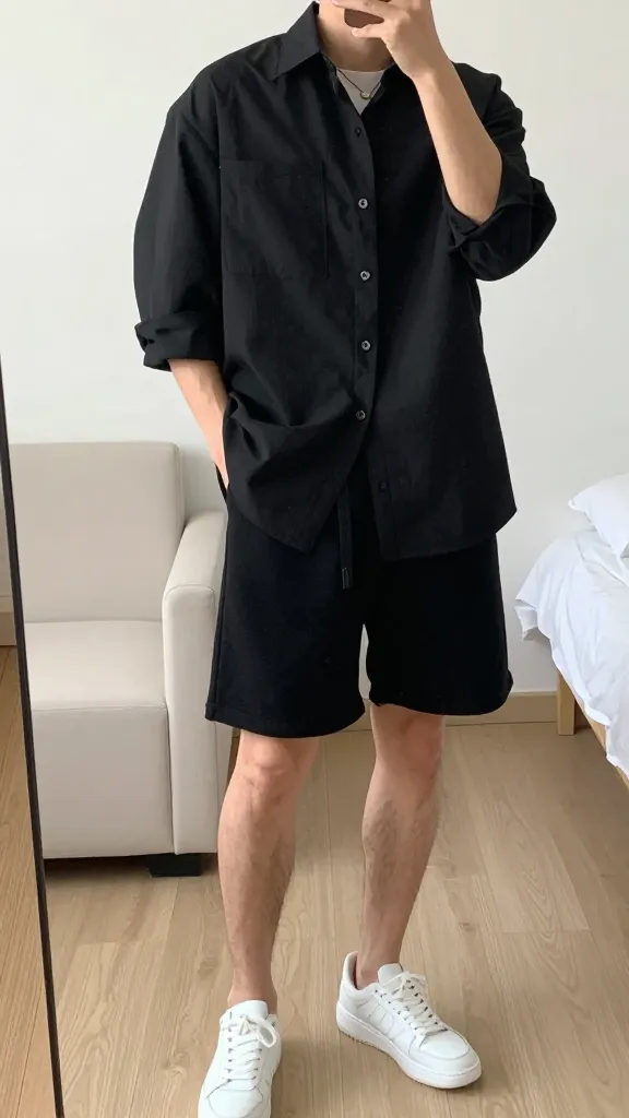 Black Shirts Outfit: 7 Inspiration for Modern Men 5 Relaxed Boyfriend Shirt: Casual Cool for Weekend Chills