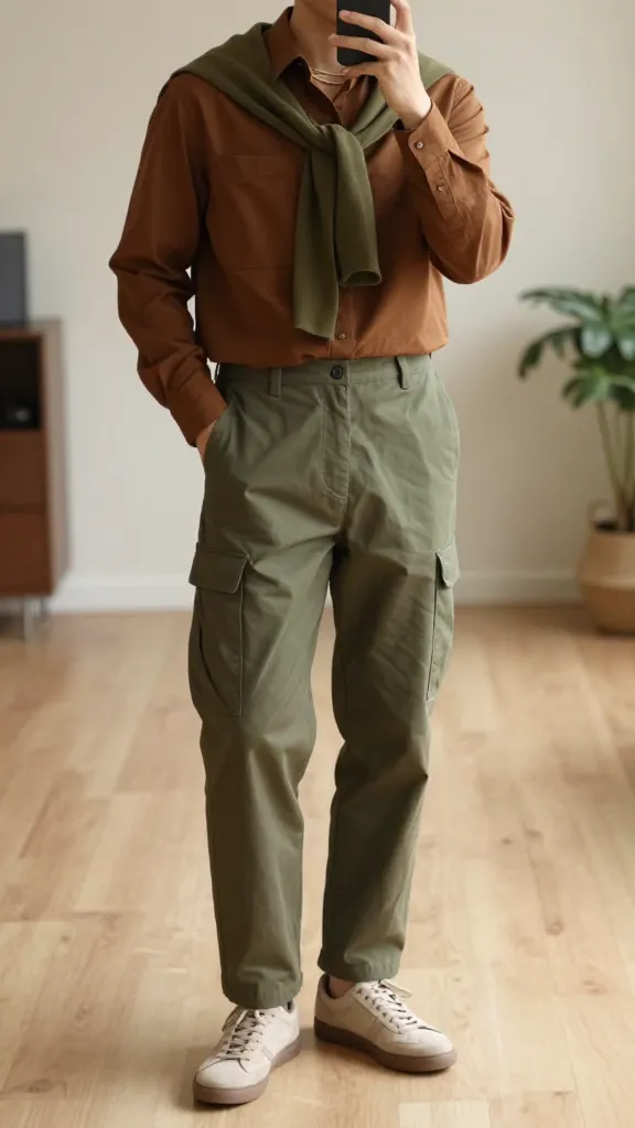 Brown Shirts Outfit: Effortless Style Secrets 12 Olive-Accent Look With Rich Brown Tones For Depth