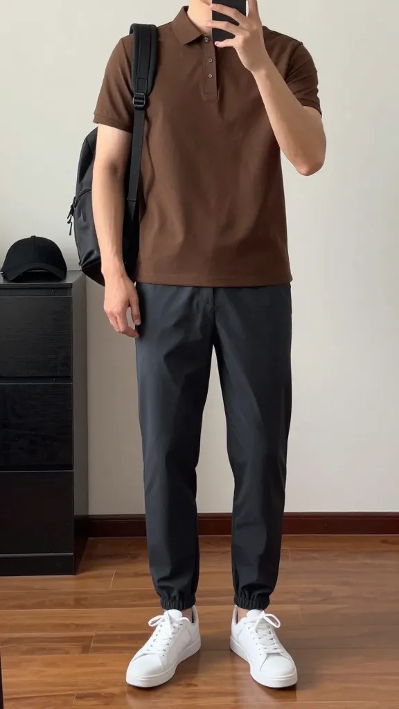 Brown Shirts Outfit: Effortless Style Secrets 15 Sporty-Chic Hoodie-Style Shirt With Clean Sneakers