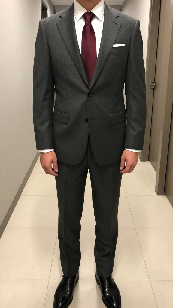 Want to Look Instantly More Sophisticated? Try These Men Formal Outfit Ideas 4 Charcoal Grey Suit, White Shirt, Bold Elegance