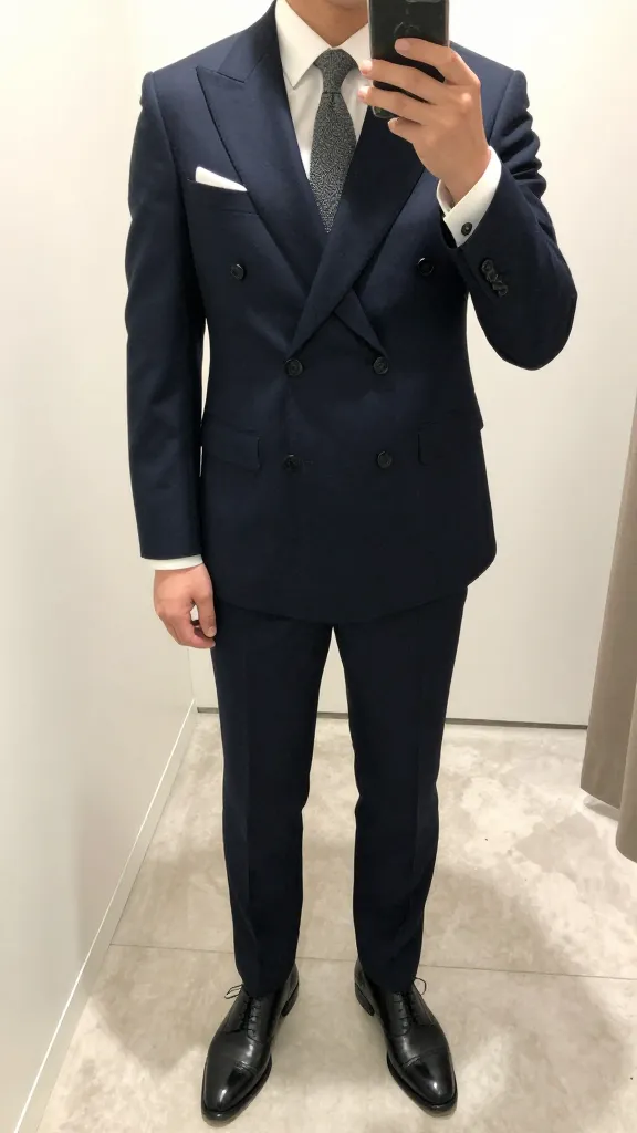 Want to Look Instantly More Sophisticated? Try These Men Formal Outfit Ideas 7 Navy Double-Breasted Power Suit