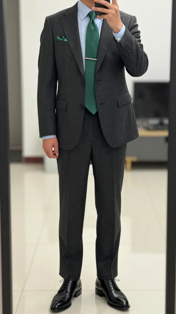 Want to Look Instantly More Sophisticated? Try These Men Formal Outfit Ideas 8 Charcoal Observed Fit with a Twist of Color