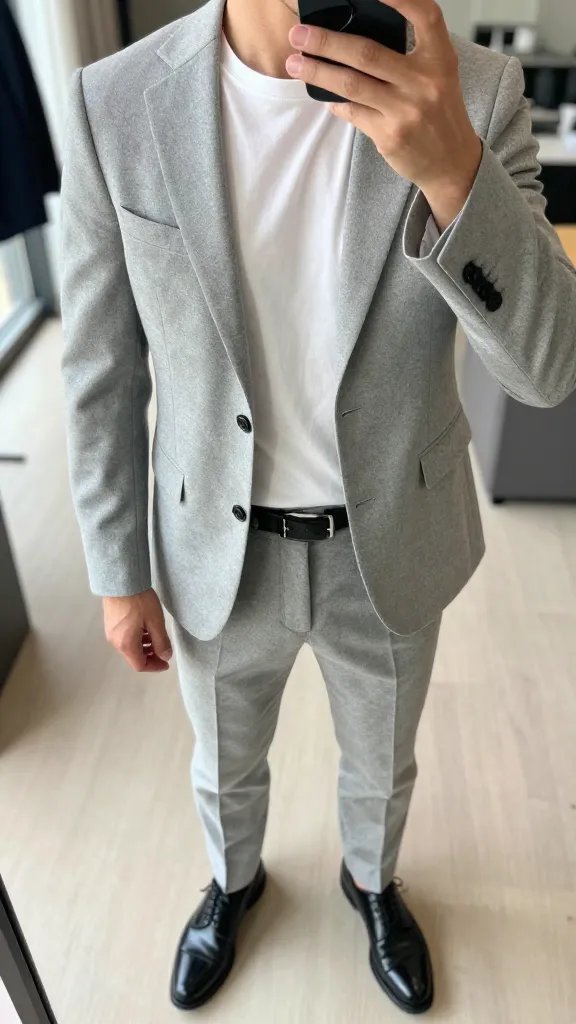 Want to Look Instantly More Sophisticated? Try These Men Formal Outfit Ideas 10 Light Gray Suit with a Crisp White Tee