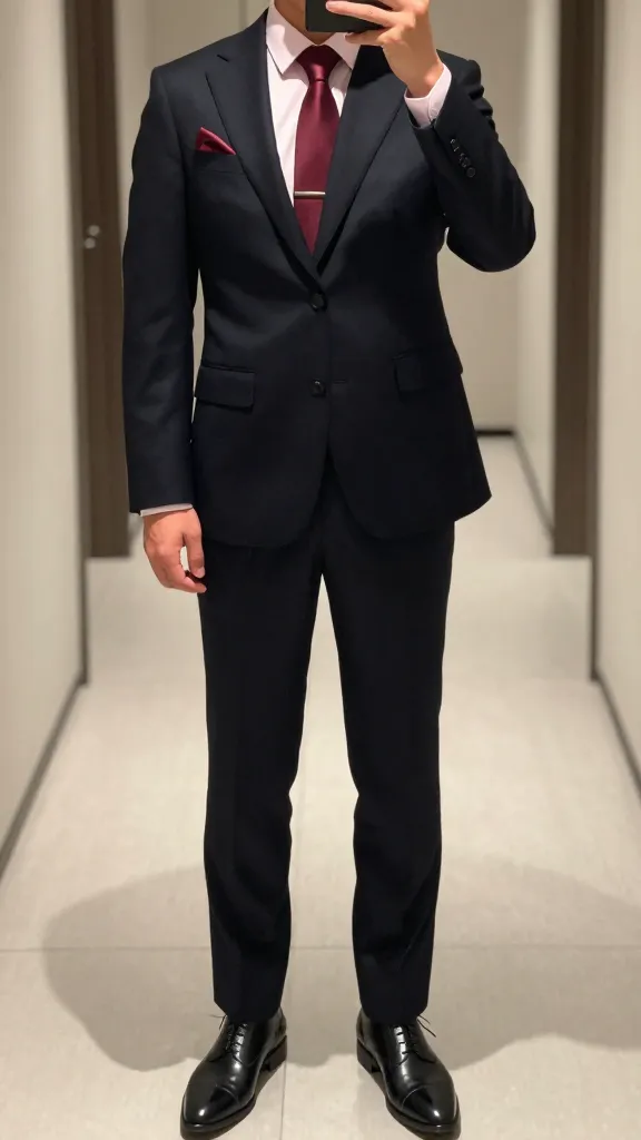 Want to Look Instantly More Sophisticated? Try These Men Formal Outfit Ideas 13 Burgundy Accent: Rich Depth in a Classic Cut