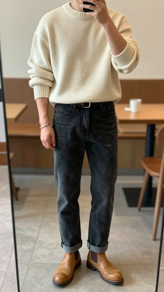 13 Men Casual Outfit: Effortless Style in 60 Seconds 3 Cozy Oversized Knit Duo That Makes Chilly Days Feel Like a Vibe