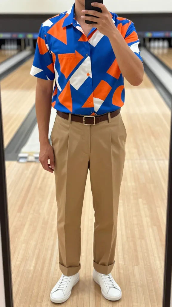 Want to Look 10 Years Younger? Try These Men 60s Fashion Tips 9 Bold Bowling Shirt With Mod Slacks