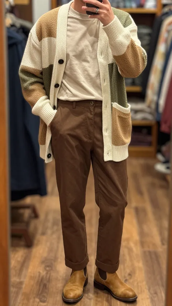 Are These Men 70s Outfits Making a Comeback? 8 Groovy Patchwork Cardigan