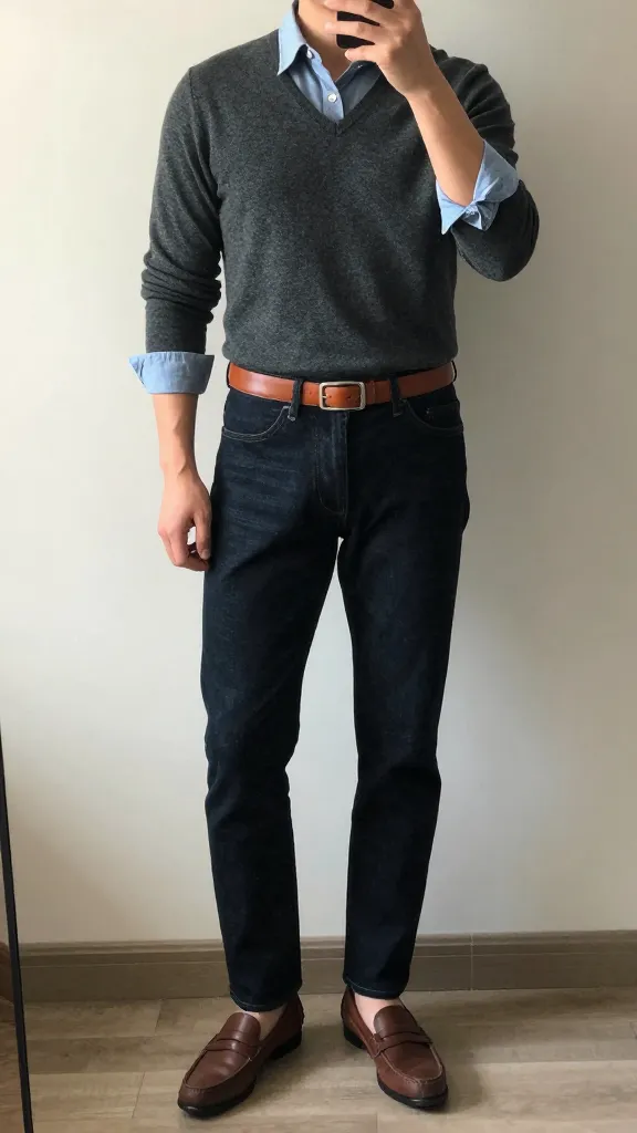 7 Fall Jeans for Men: Cozy, Sharp Fits 4 Sleek Slim Knit + Untucked Button-Down for Polished Everyday