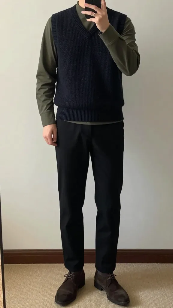 Men’s Casual Fall Outfits: 13 Cozy Nordic Looks for Weekend Elevation 11 Knit Vest Power Move