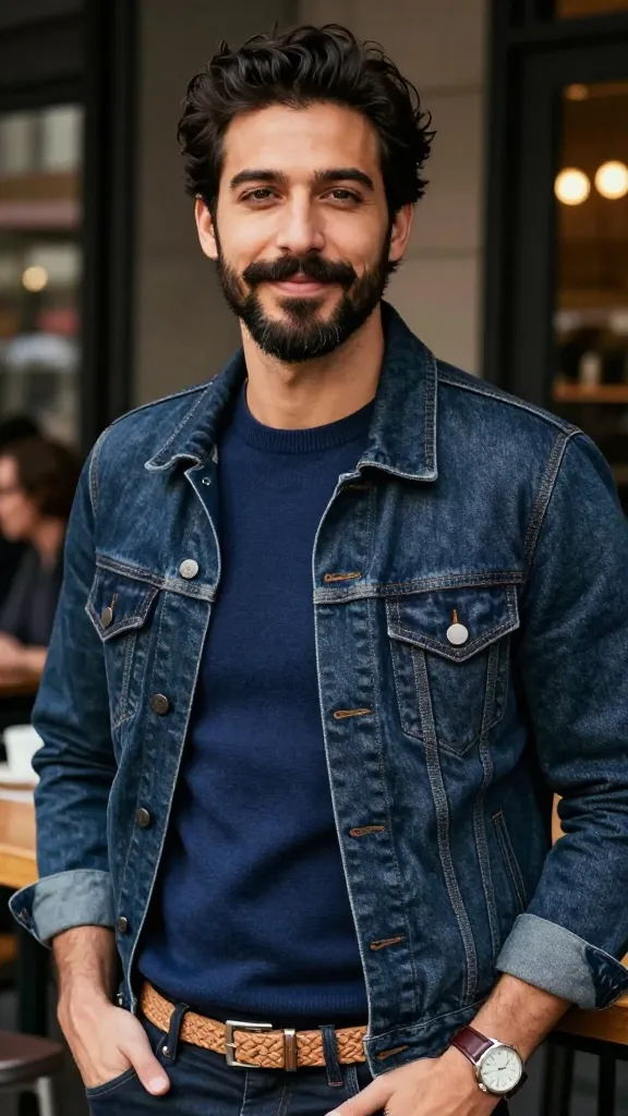 13 Beard Styles for Weak Jawline That Actually Work 12 Anchor with Mustache: Aristocrat Modernized