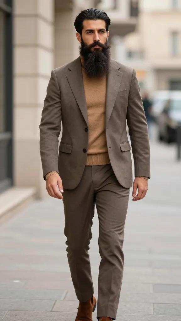 13 Beard Styles for Weak Jawline That Actually Work 15 Gentle Giants: Long Beard with Balanced Proportions
