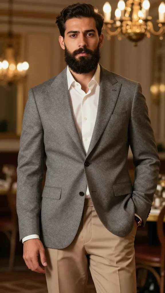 Formal Beard Styles: 11 Sharp Looks for Any Formal Moment 9 Full Beard with Rosette Neat Trim for a Regal Aura