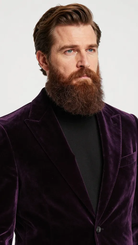 Formal Beard Styles: 11 Sharp Looks for Any Formal Moment 14 Full Beard with a Velvet Jacket for Old-World Glam