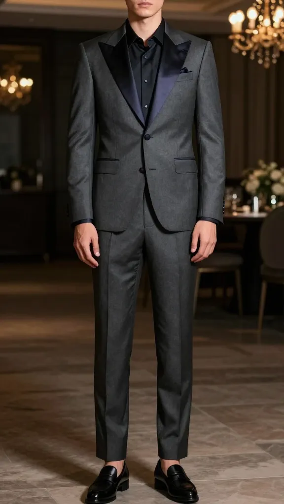 9 Men’s Wedding Attire Ideas That Turn Heads 4 Tailored Romance: Slim Suit With Satin Accents