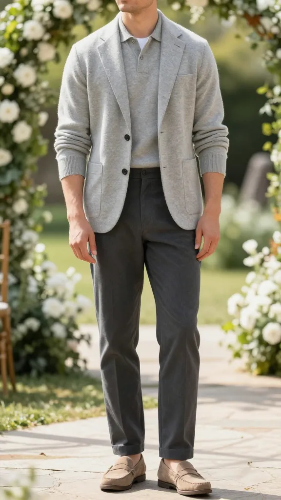 9 Men’s Wedding Attire Ideas That Turn Heads 6 Relaxed Drape: Soft-Shouldered Suit With Knit Base