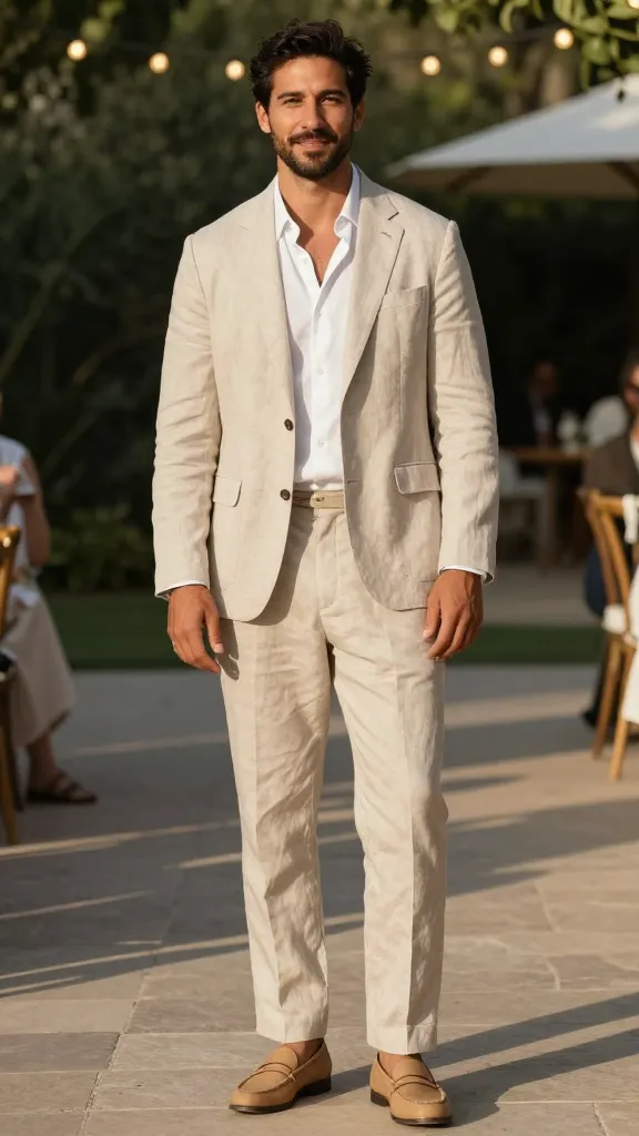 Men’s Summer Wedding Guest Attire: 8 Styles You’ll Actually Want to Wear 3 Breeze-Luxe Linen Suit That Says “I Got This” Without Trying Too Hard
