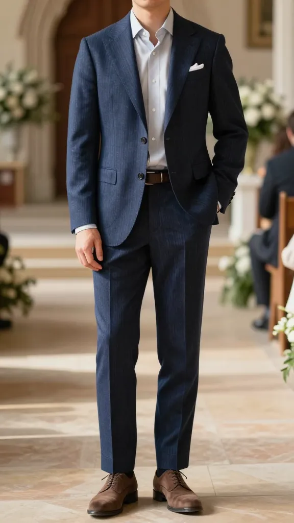 Men’s Summer Wedding Guest Attire: 8 Styles You’ll Actually Want to Wear 4 Navy Seersucker Sharpness For the Classicist Who Loves a Modern Twist