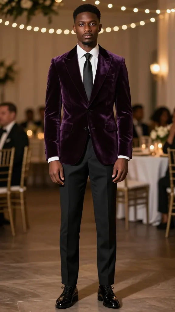 7 Wedding Guest Outfits Black Men: Sharply Styled 8 Velvet Night: Luxe Texture for Evening Glam