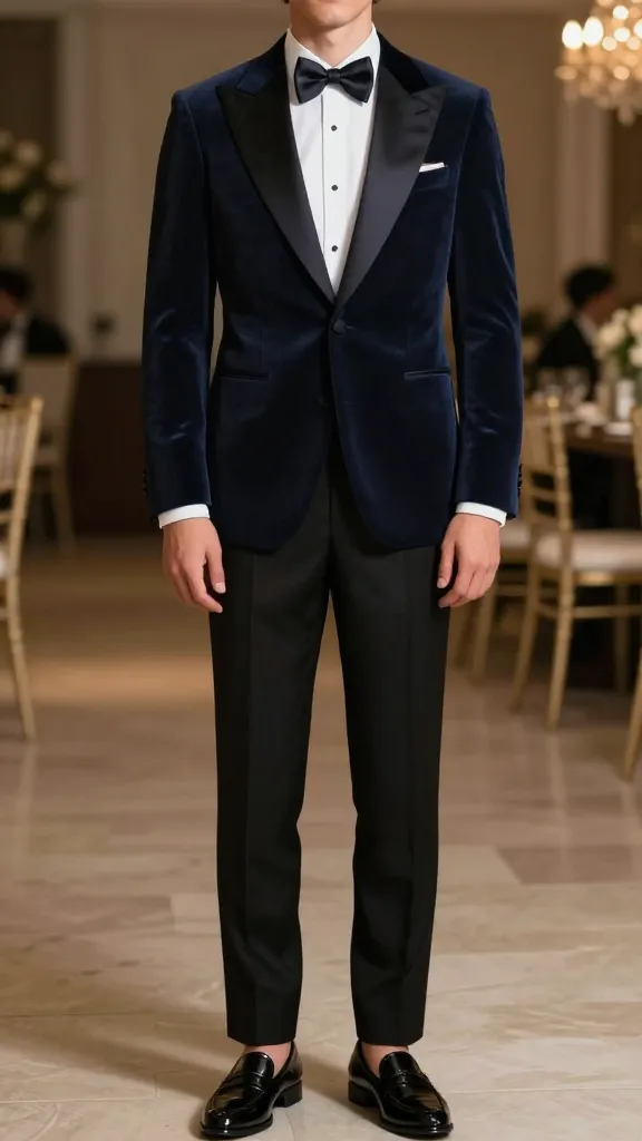 13 Wedding Attire Black Men: Sharp Guest Looks 4 Deep Navy Tuxedo Reimagined for The Big Night