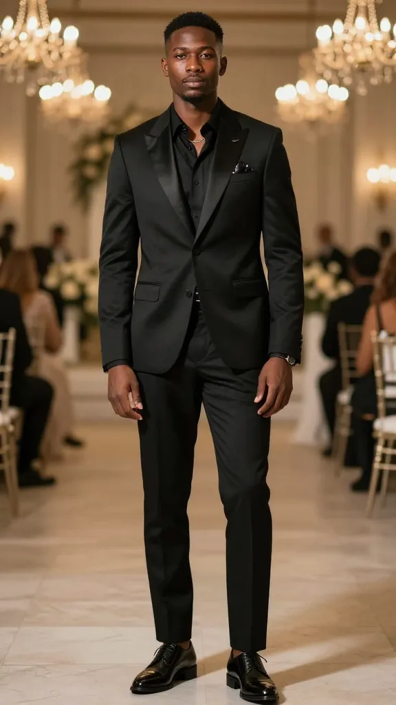 13 Wedding Attire Black Men: Sharp Guest Looks 10 Modern Monochrome: Head-To-Toe Black With A Twist