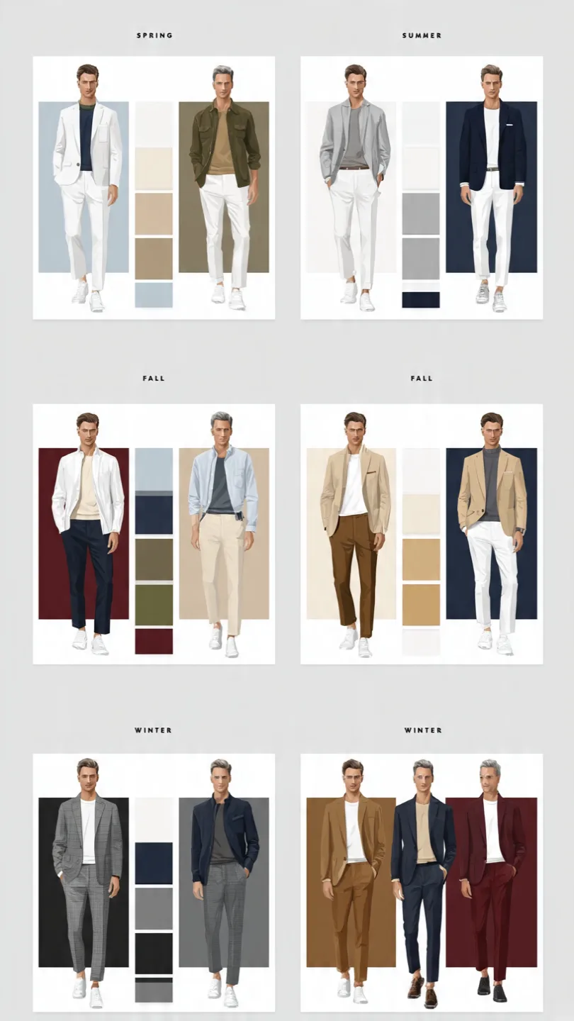 Men's Outfit Color Combination: The Ultimate Guide and Tool 4 Best Color Combinations for Different Seasons