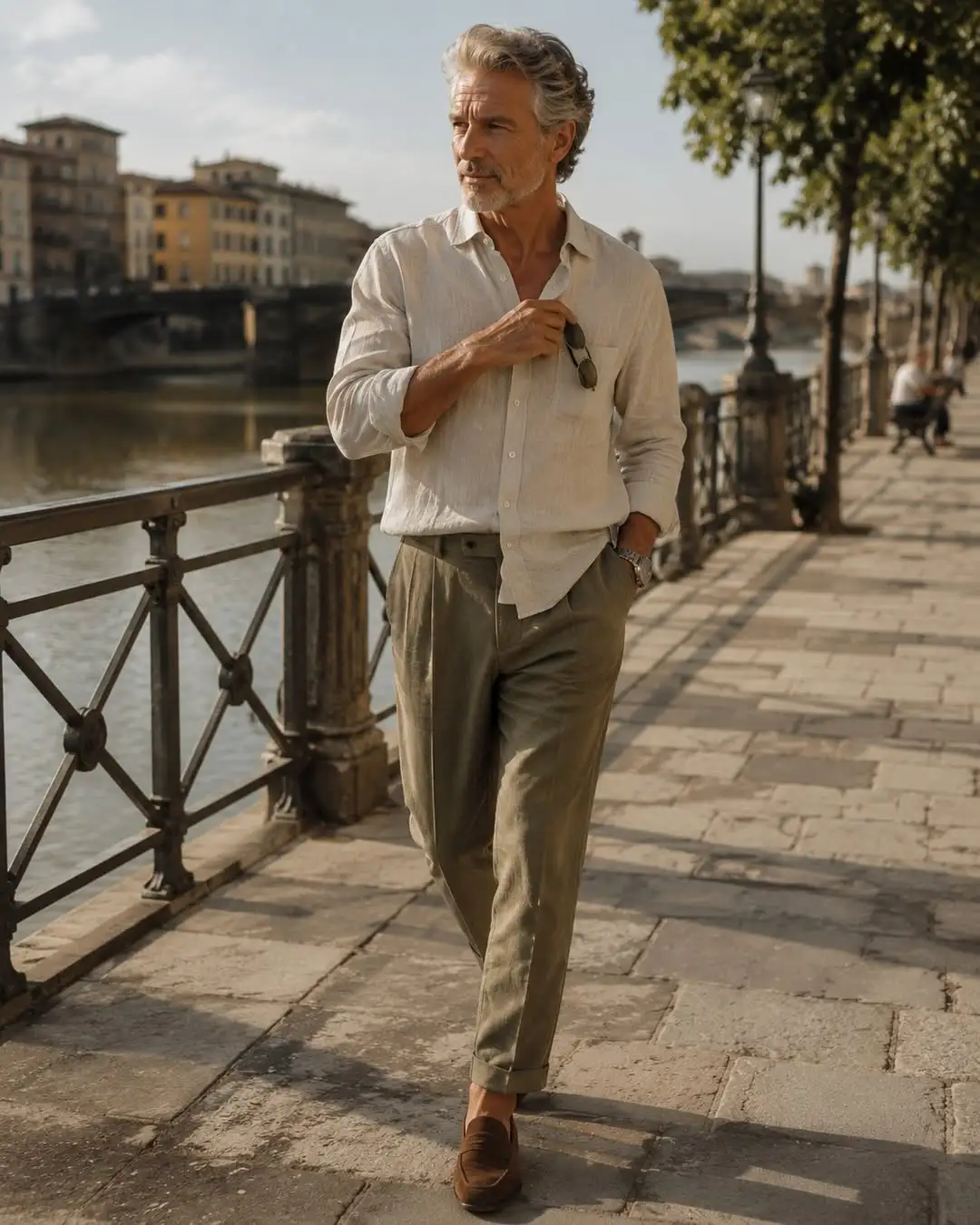 Men 60th Birthday Ideas: Dapper Milestone Magic 4 Casual Riverfront Stroll Attire