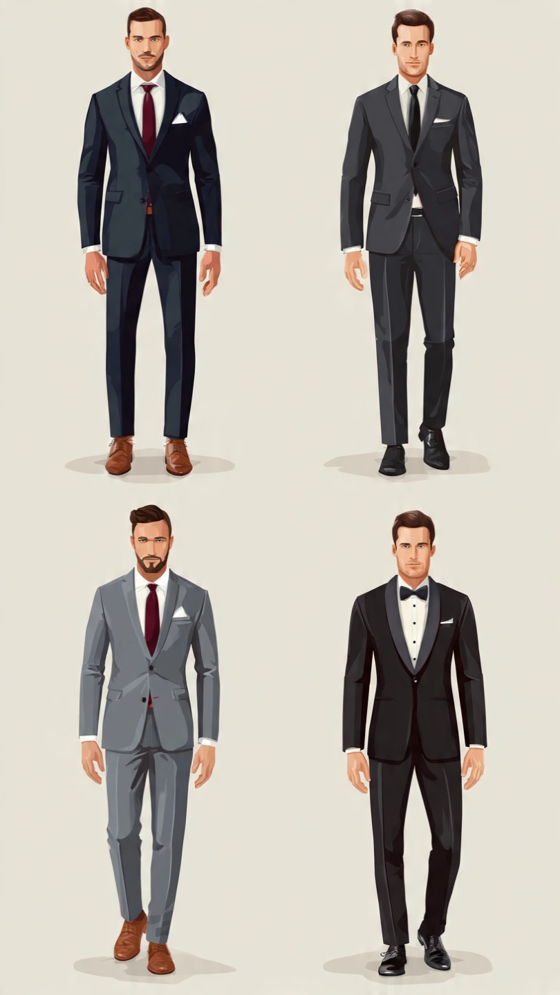 Men's Outfit Color Combination: The Ultimate Guide and Tool 5 Color Combinations for Formal Wear