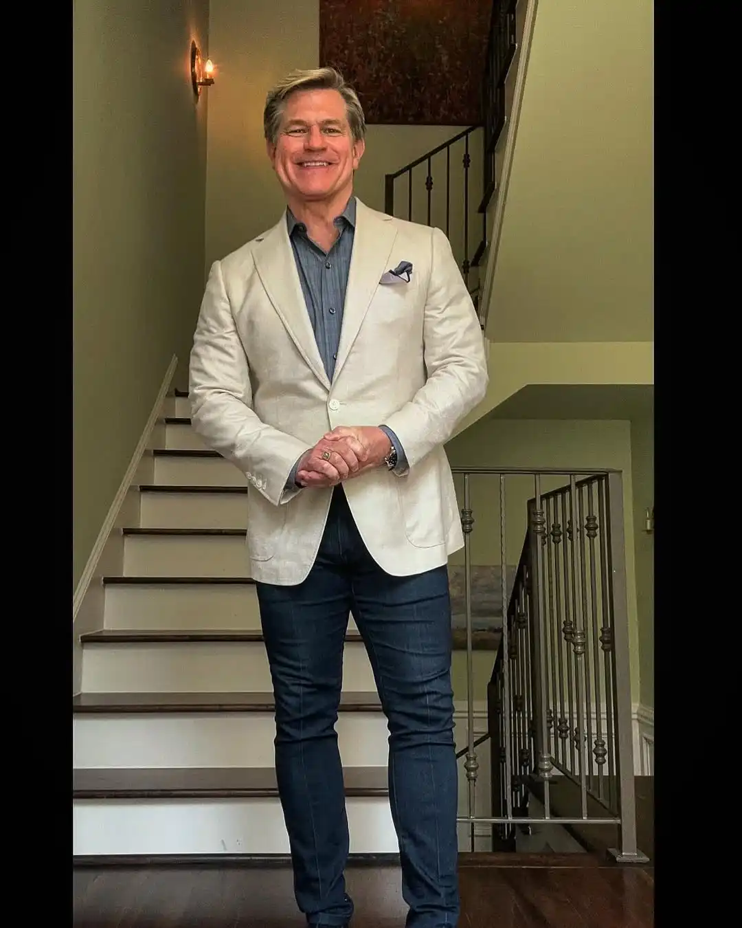 Men 60th Birthday Ideas: Dapper Milestone Magic 12 Sophisticated Blazer and Denim Combo