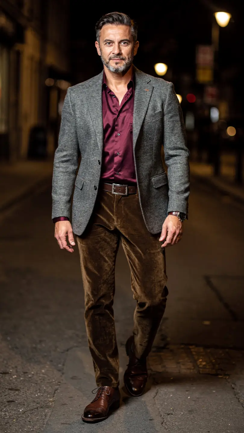 11 Men 40th Birthday Ideas: Style Wins Await 10 Street-Ready Textures: Knit Moto Jacket Over a Turtleneck and Trousers