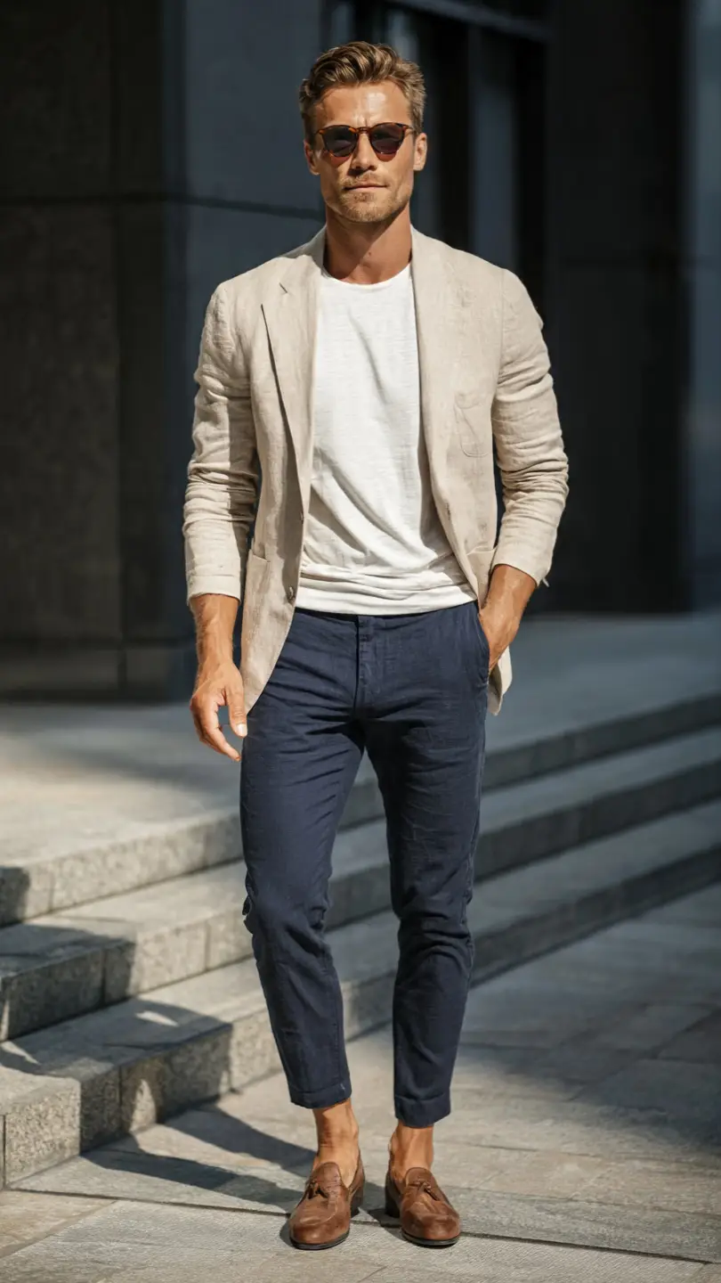 Easy Men’s Summer Outfits for Every Occasion 10 Casual Friday Blazer Build